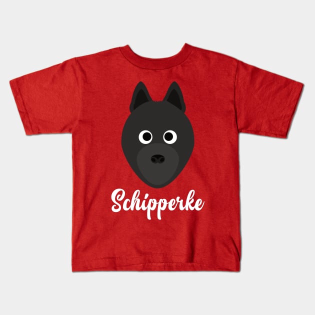 Schipperke Kids T-Shirt by DoggyStyles